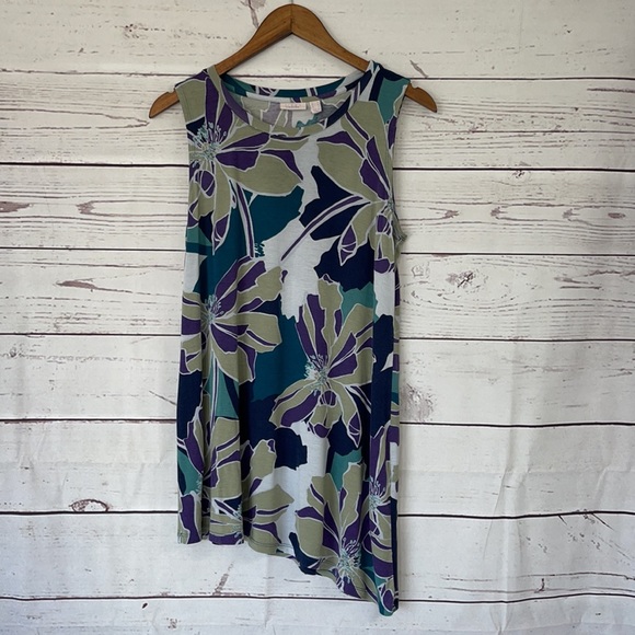 LOGO Layers by Lori Goldstein Printed Tank Size M